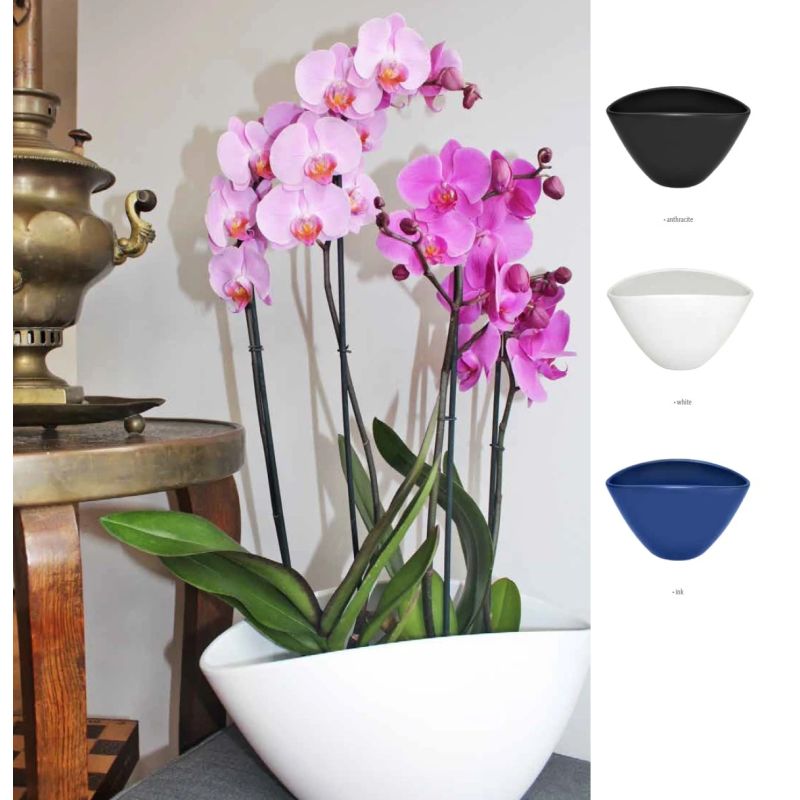 Ker.puķu pods storczykpodl d18 mat.balts