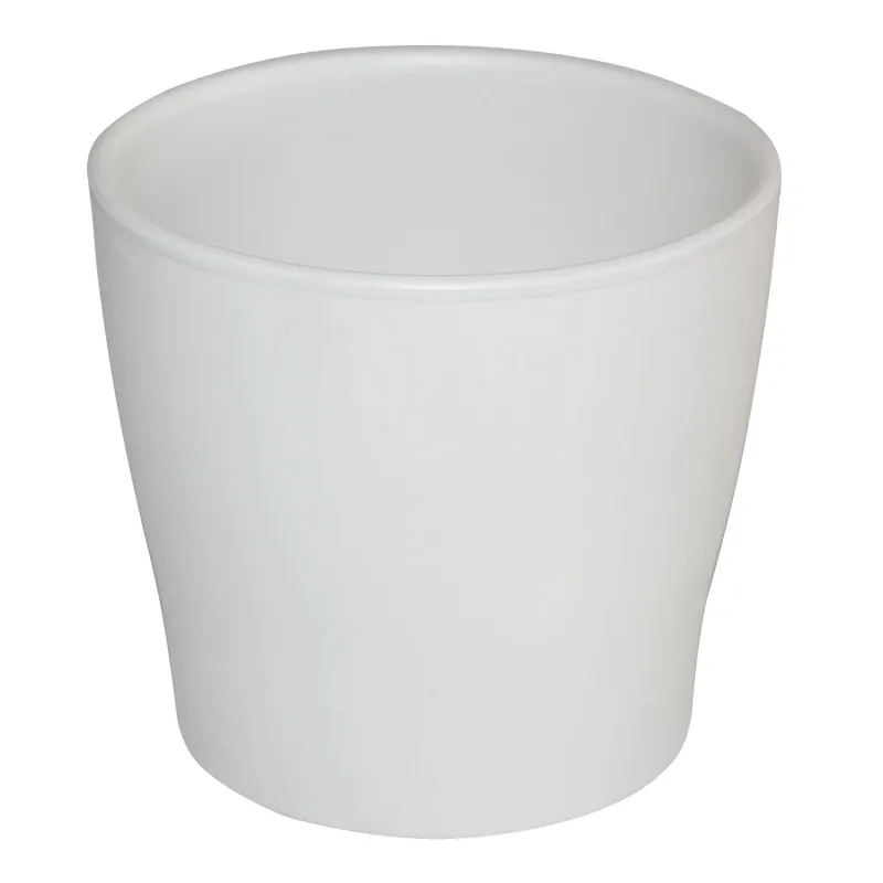 Lillepott Domoletti, keraamiline, valge v.