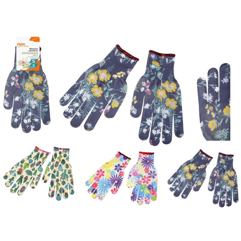 Cimdi dārza artgarden s punktiņi