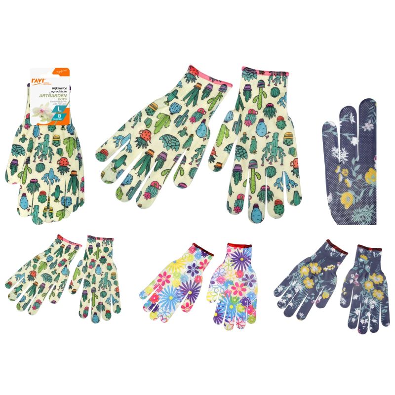 Cimdi dārza artgarden l punktiņi