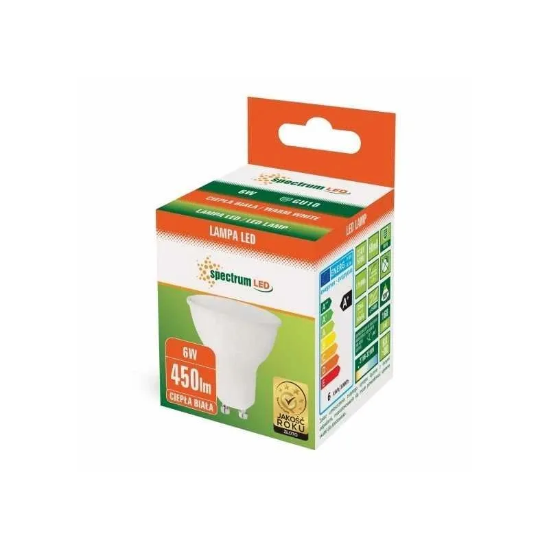 Spuldze Spectrum LED, MR16, 3000 °K, GU10, 6 W, 450 lm