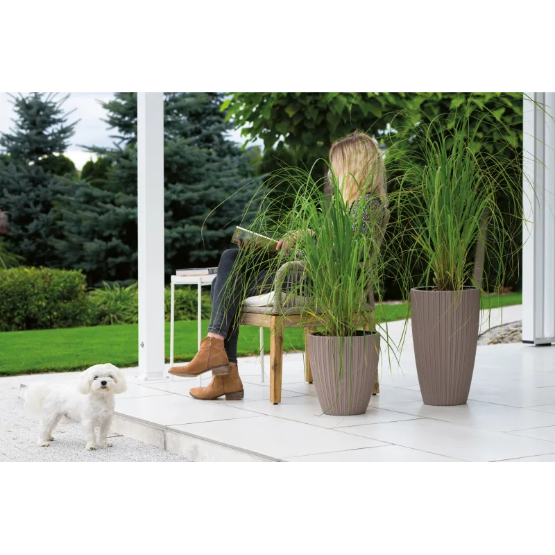 Puķu pods Form Plastic Mika 5095-051, plastmasa, brūna