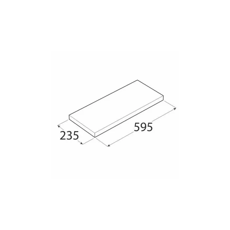 Plaukts ozols sonoma fs 60-24 ds 595x235