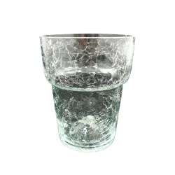 Цветочный горшок Domoletti OS15, стекло, прозрачный цв.