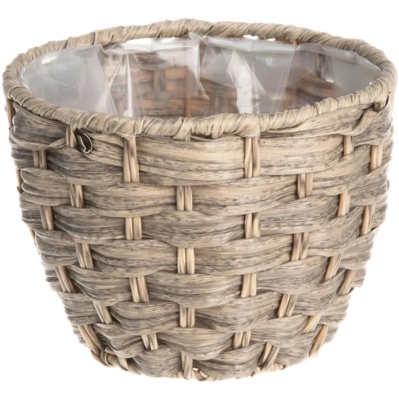 Puķu pods 4Living Mocca S 315596, metāls-polietilēns-polirotangs, 19 cm x 19 cm, brūna krās.