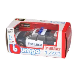Rotaļu policijas mašīna Bburago, 1:43, daudzkrāsaina