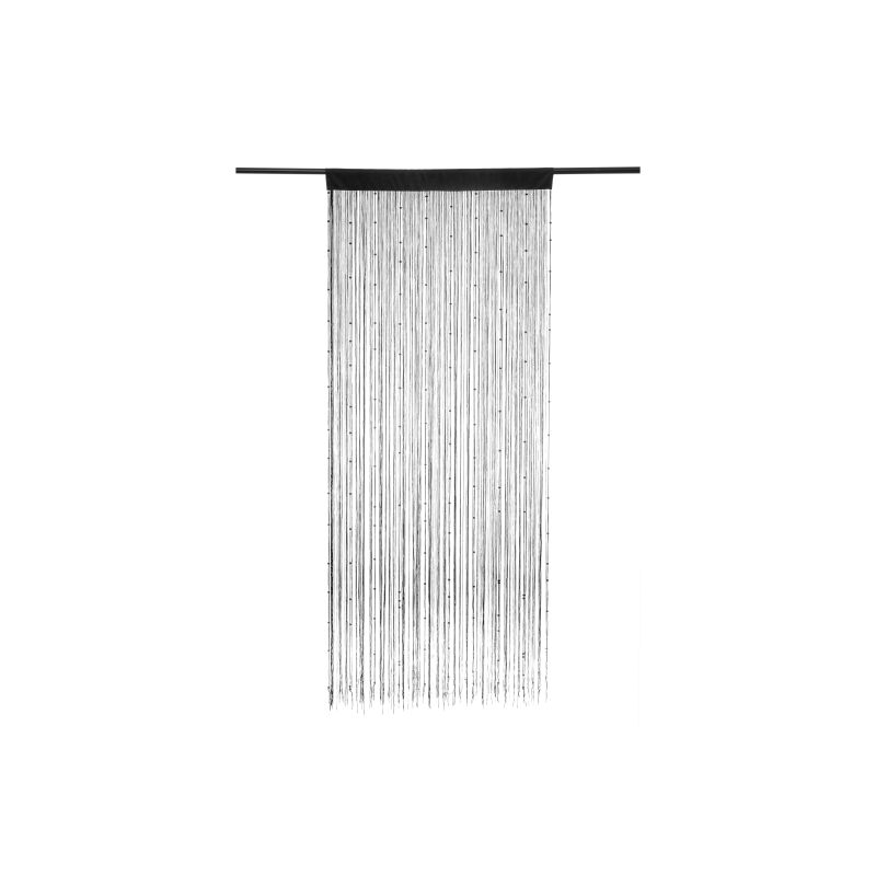 Aizskaru stīgas ar pērlēm 90x200cm melna