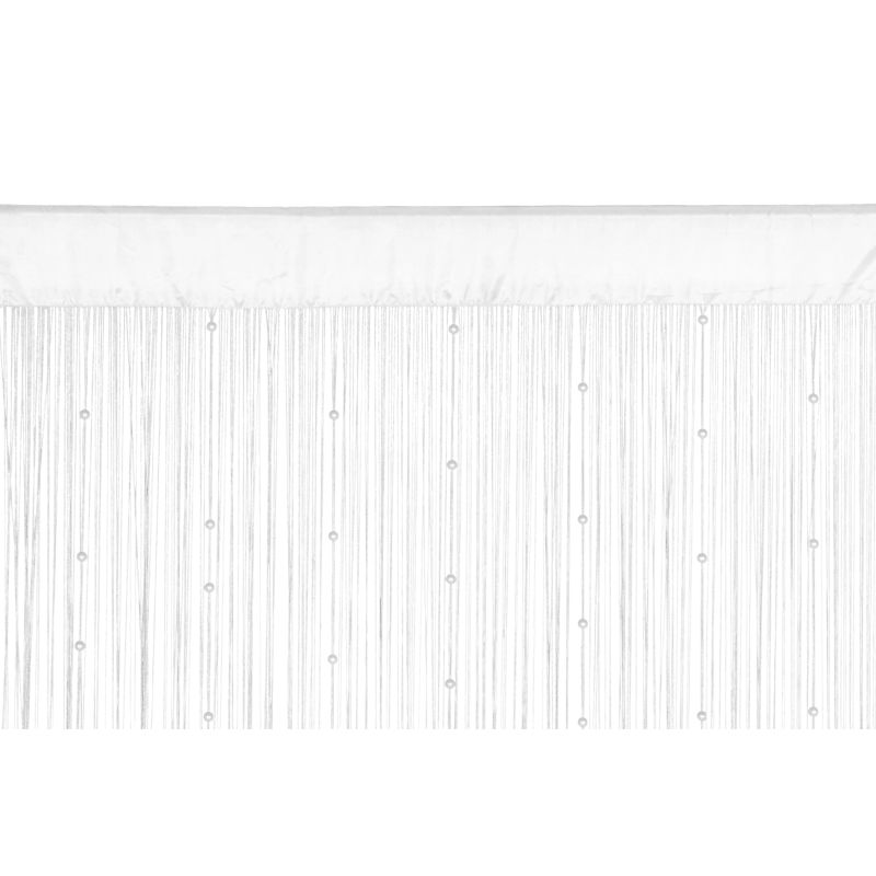 Aizskaru stīgas ar pērlēm 90x200cm balta
