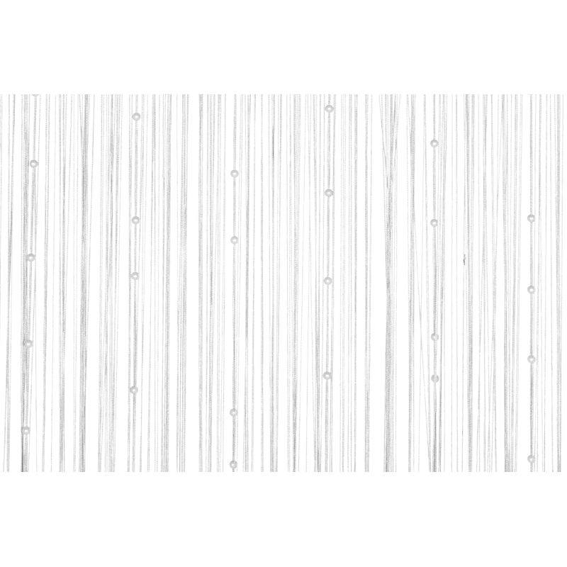 Aizskaru stīgas ar pērlēm 90x200cm balta