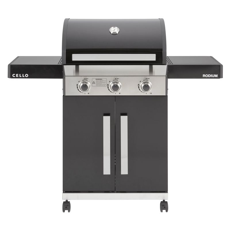 Grils gāzes cello rodium 3 melns