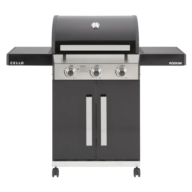 Gāzes grils Cello Rodium 3, 55 cm x 129 cm