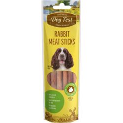 DogFest Meat sticks rabbit 45g - Truša gaļas desiņas ,pieaugušiem suņiem,