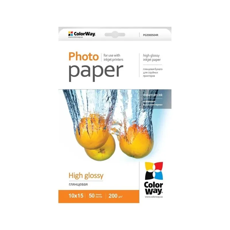 Fotopapīrs colorway glossy 50pcs 10x15