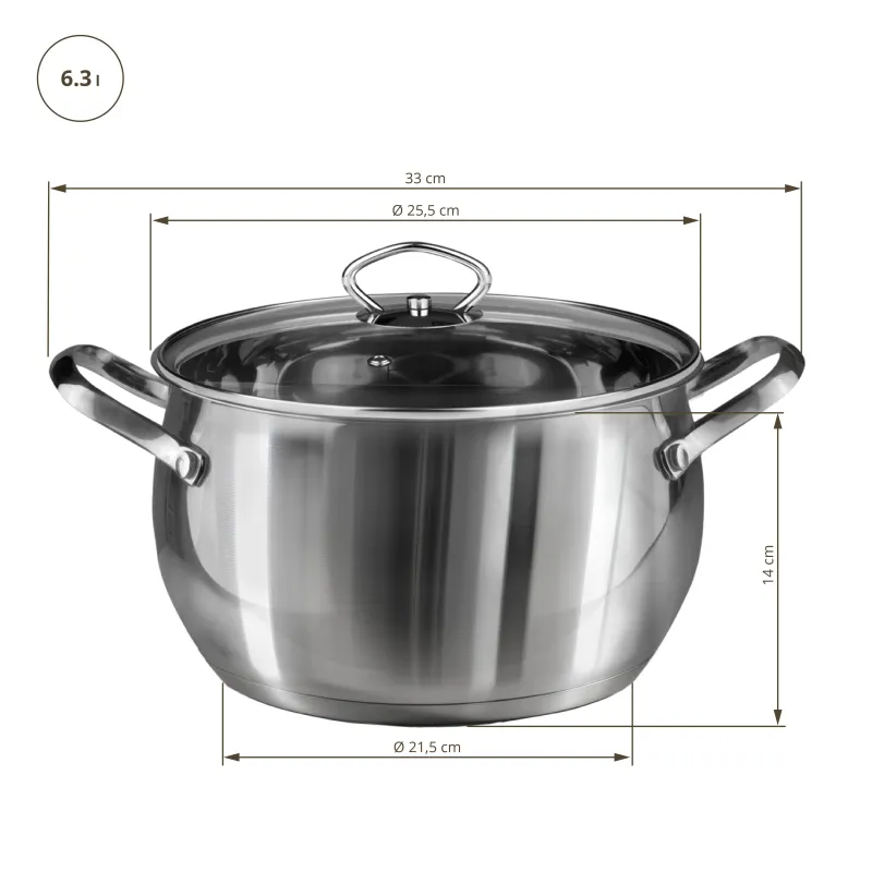 Puodas Domoletti Apple Shape, 24 cm, 6.3 l