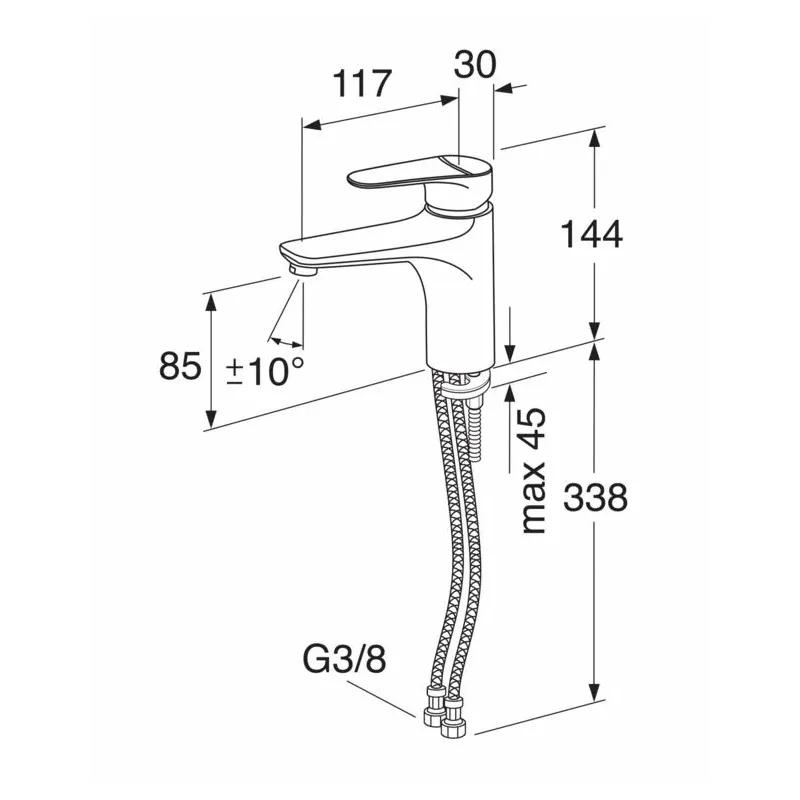 Izlietņu jaucējkrāns Gustavsberg Metic, hroma krās.