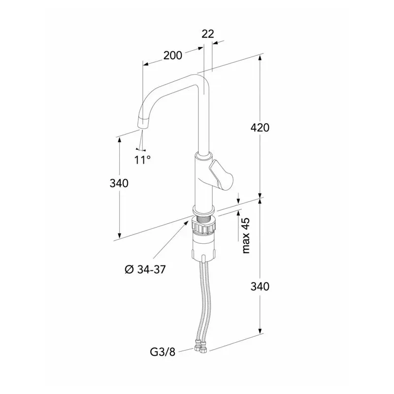 Izlietņu jaucējkrāns Gustavsberg Epic, hroma krās.