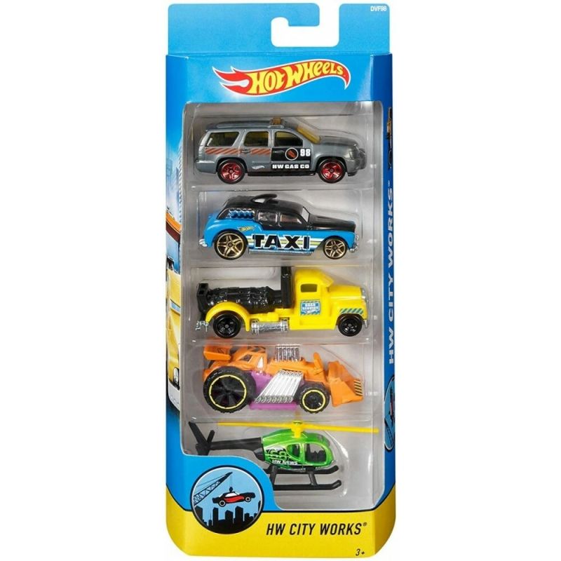 Komplekts automašīnu hot wheels 5 gab