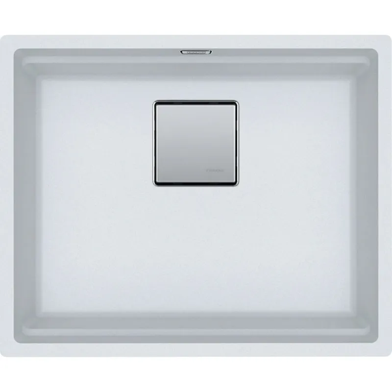 Virtuves izlietne Franke Kubus 2 KNG 110-52, fragranīts, 56 cm x 46 cm x 20 cm, balta krās.