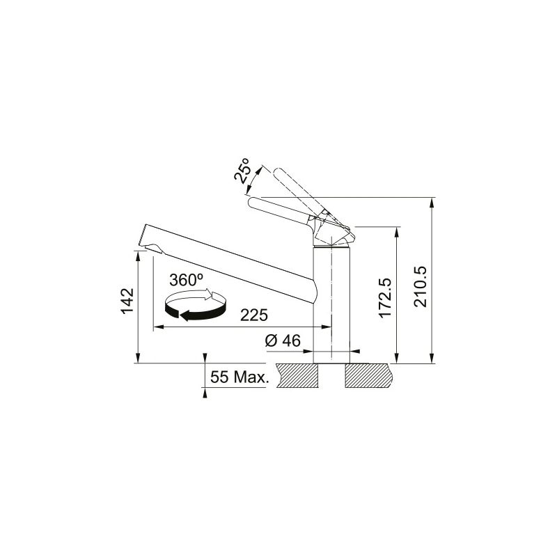 Maisītājs orbit hromēts 115.0623.054