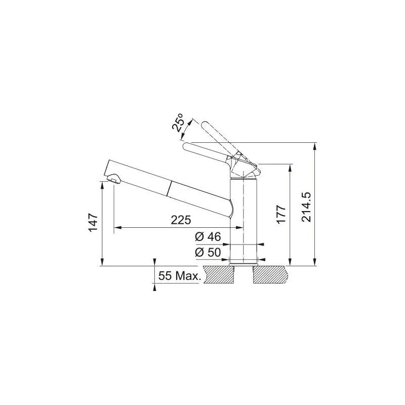Virtuves jaucējkrāns Franke Orbit 115.0623.141, sudraba krās.-pelēka krās.