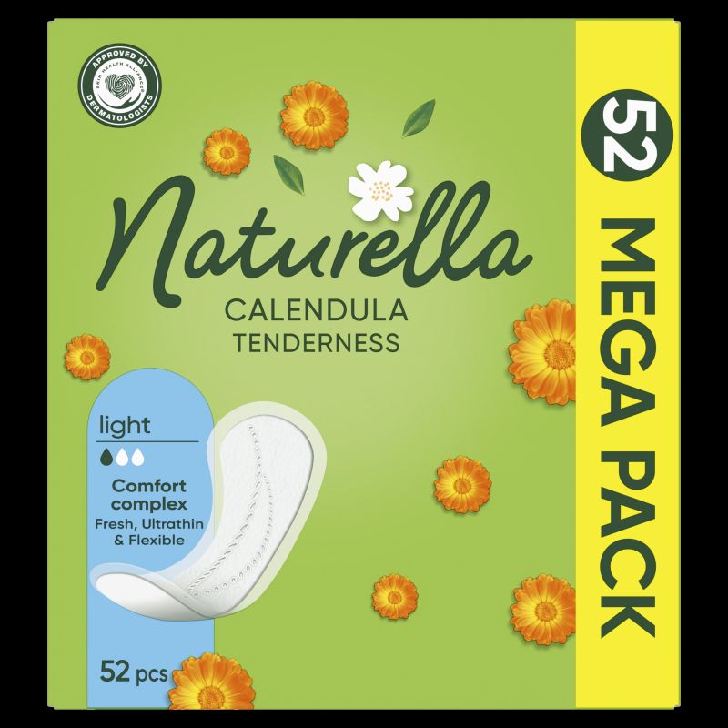 Naturella Light Calendula Tenderness Biksīšu Ieliktnīši, 52 gab
