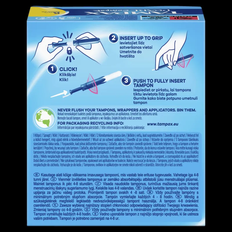 Tampax Compak Pearl Regular Тампоны с Aппликатором, 16 шт.