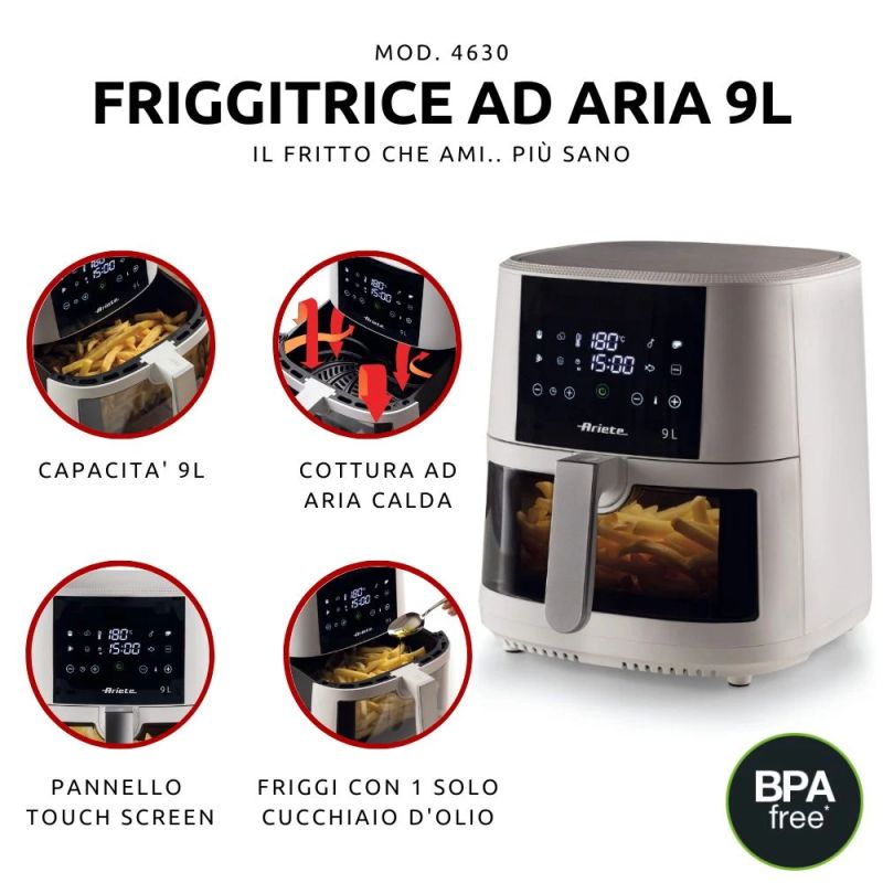 4630 Ariete Airy Fryer 9L aerogrili