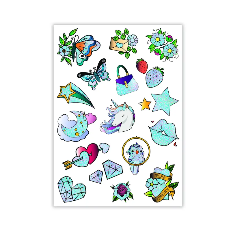 Tetovējumu komplekts Clementoni Sparkly Tattoo 18685