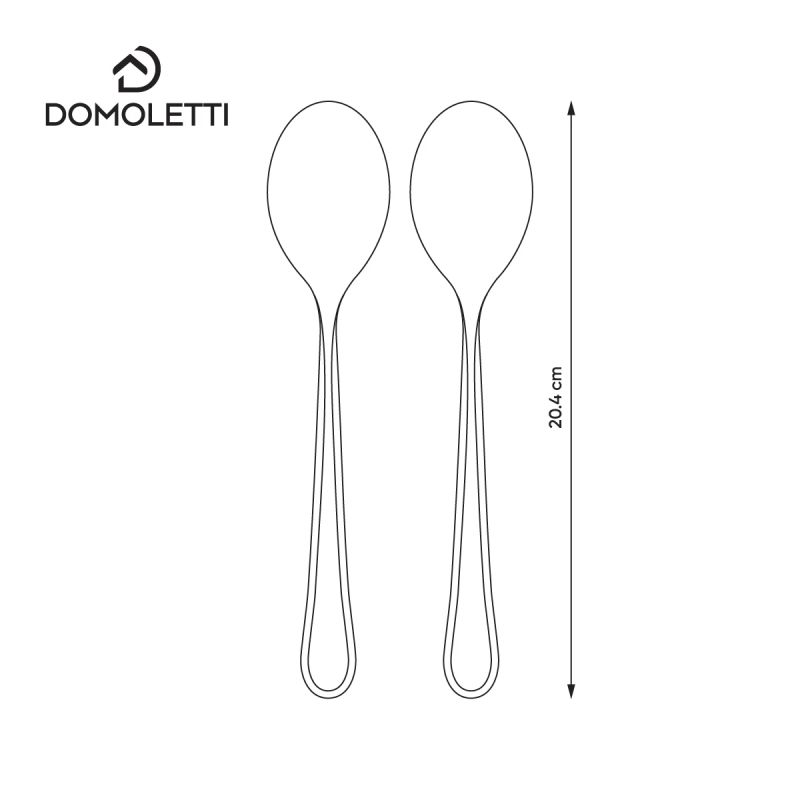 Lusikas Domoletti City X40S2CT-10, roostevaba teras, hall v., 2 tk