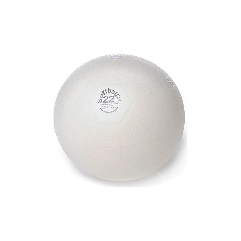 Aerobikas bumba PEZZI Soffball MAXAFE 22 cm, balta