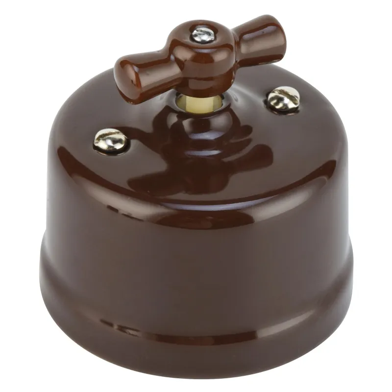 Pārslēgi Electraline Retro, 1 kl, brūna