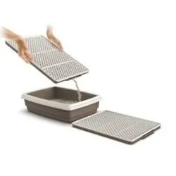 Kilimėlis kačių tualetui Georplast Genius, plastikas, Ruda sp.