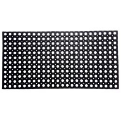 Door Mat Rho 004, black, 500 mm x 1000 mm x 16 mm