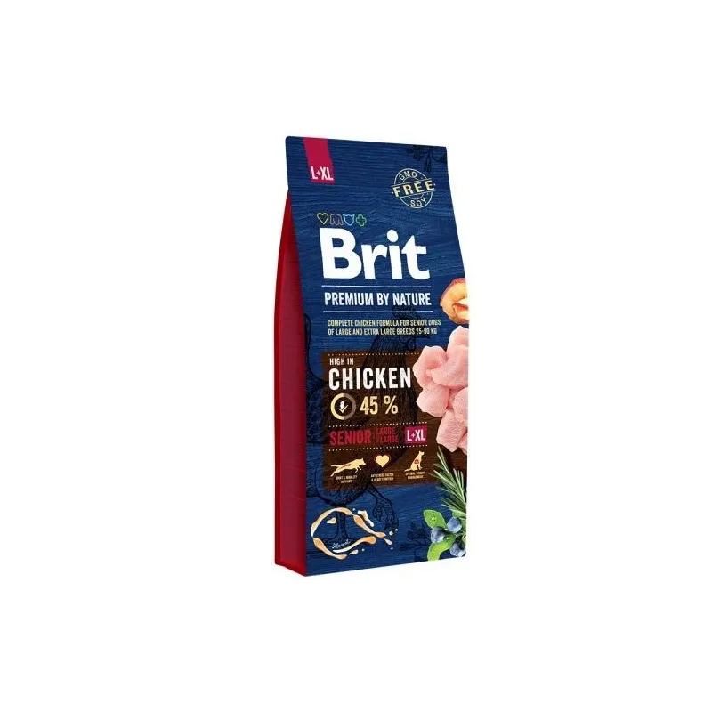 Sausā suņu barība Brit Premium By Nature Senior Chicken, 15 kg
