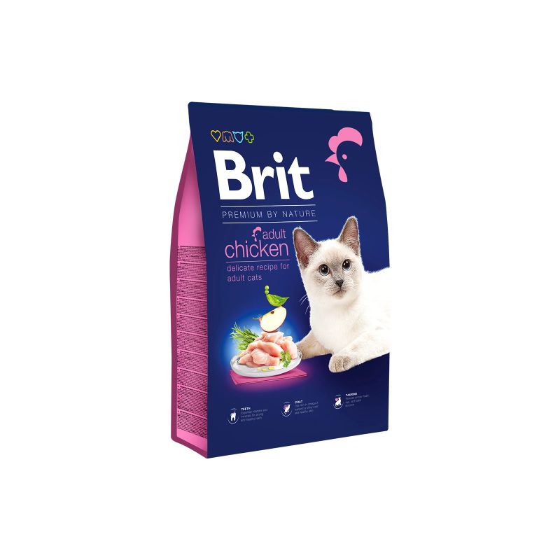Kaķu barība brit prem cat adult chicken