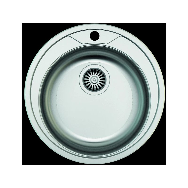 Virtuves izlietne Asil Krom AS02, nerūsējošais tērauds, 51 cm x 51 cm x 15.5 cm, nerūsējošā tērauda