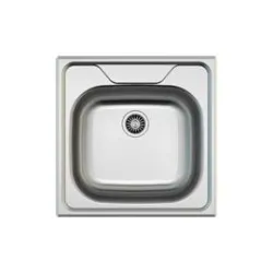 Кухонная мойка Asil Krom AS14, нержавеющая сталь-металл, 50 см x 50 см x 16 см, из нержавеющей стали
