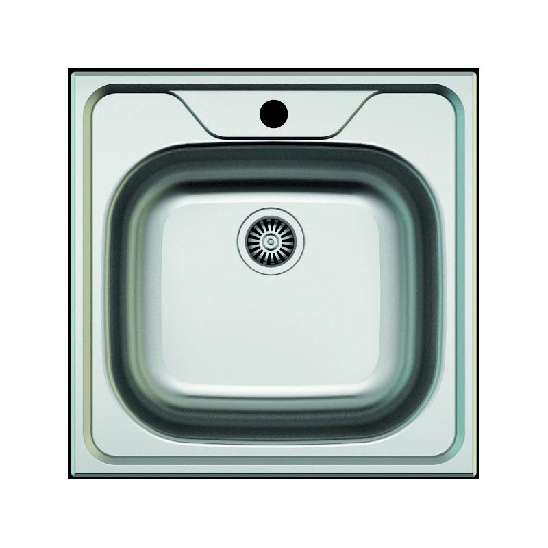 Virtuves izlietne Asil Krom AS14, nerūsējošais tērauds-metāls, 50 cm x 50 cm x 16 cm, nerūsējošā tērauda