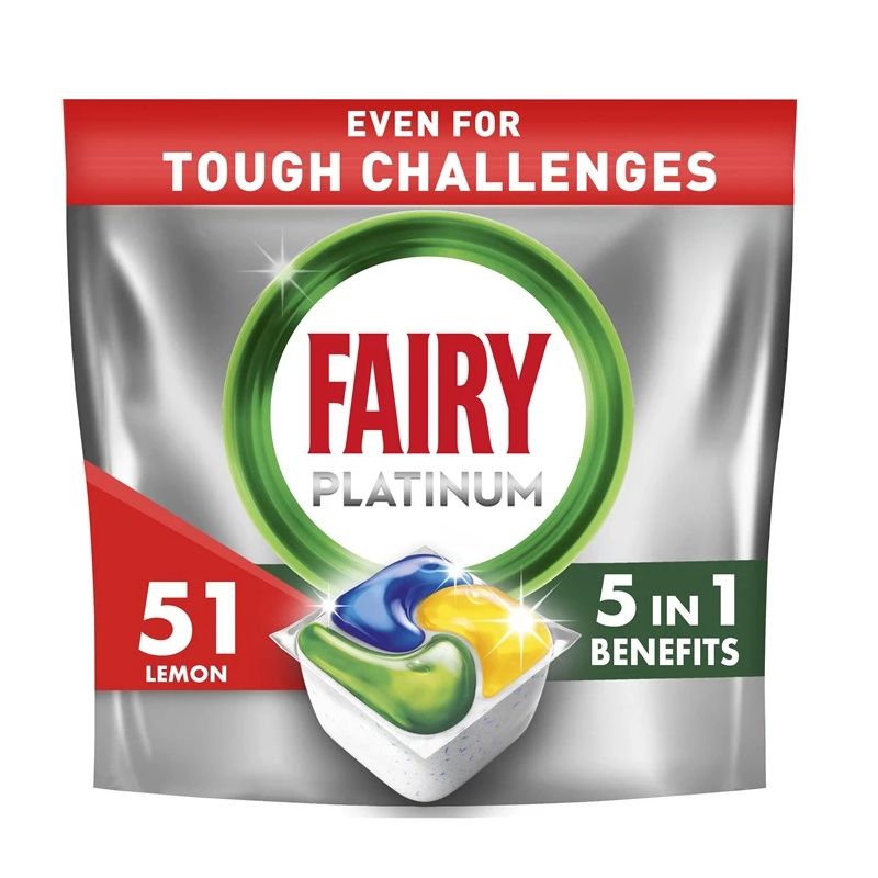 Trauku mazgājamās mašīna kapsulas Fairy Platinum Lemon.51gab