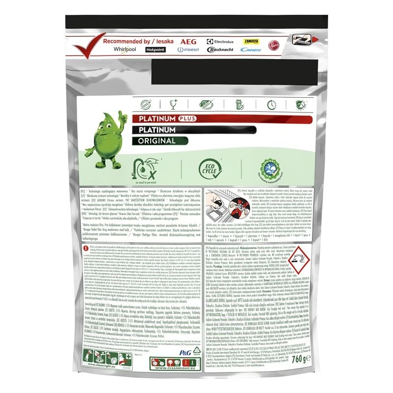 Trauku mazgājamās mašīna kapsulas Fairy Platinum Lemon.51gab