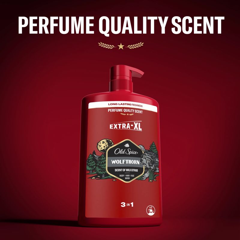 Old Spice Wolfthorn Dušas Želeja Un Šampūns Vīriešiem 1000 ml