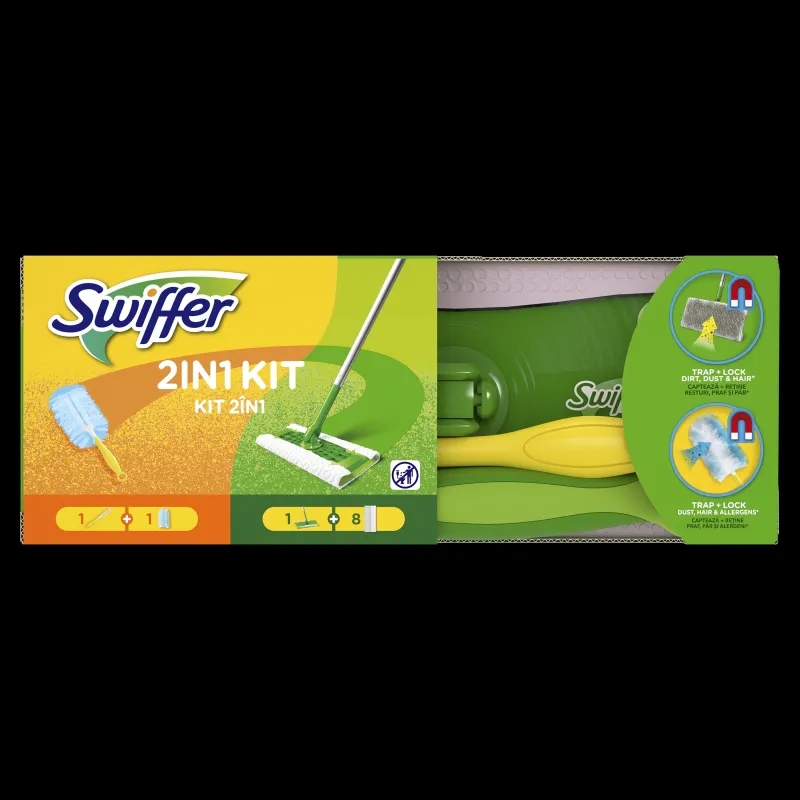 Grīdas mazgāšanas komplekts Swiffer. plastmasa-poliesters