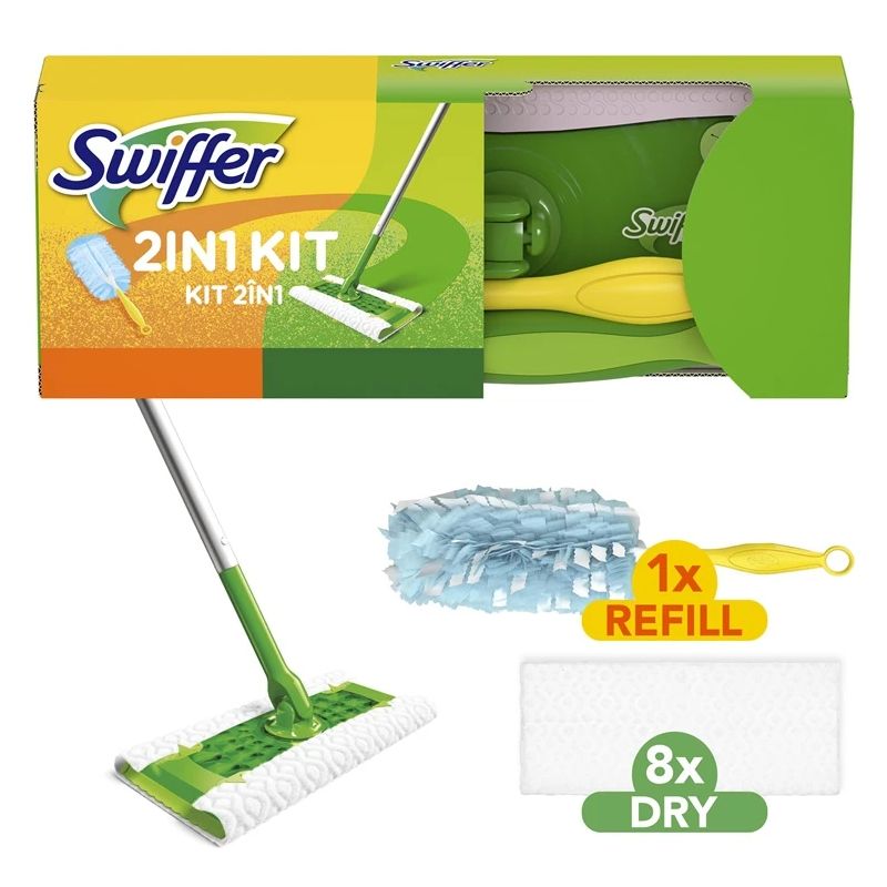 Grīdas mazgāšanas komplekts Swiffer. plastmasa-poliesters