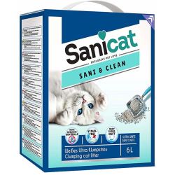 Kaķu pakaiši Sanicat, organiskās ,cementējošās,, 6 l