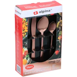 Galda piederumu komplekts Alpina, bronzas