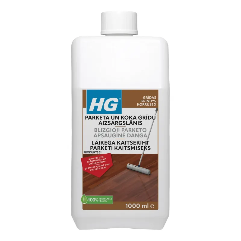 Grīdas mazgāšanas līdzeklis HG, parketam, 1 l