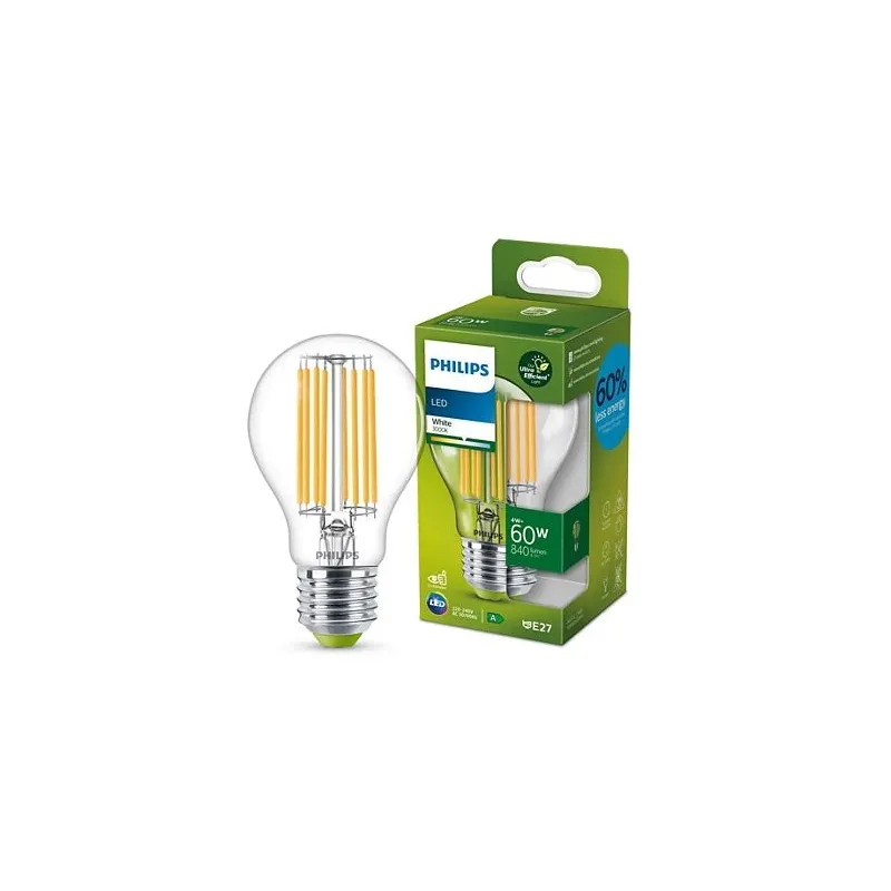 Spuldze Philips LED, A60, 3000 °K, E27, 4 W, 840 lm