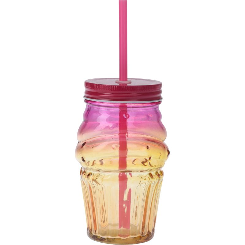 Glāze ar salmiņu 475ml divtoņu