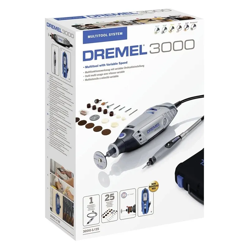 Elektriskā taisnā slīpmašīna Dremel 3000-1-25, 130 W