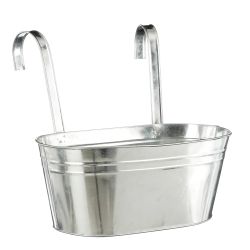 Балконный плантатор Mica 1147349, металл, 30 см x 17 см, серебристый